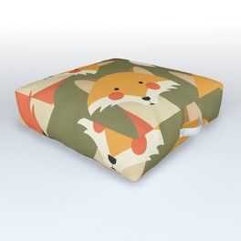 Red Fox, Animal Portrait Outdoor Floor Cushion