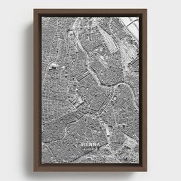 Vienna 3D Map Framed Canvas