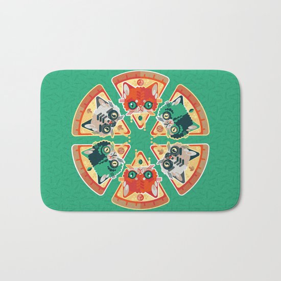 Pizza Slice Cats Bath Mat