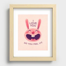 Bunny with love Recessed Framed Print