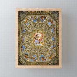 Basilica di Santa Maria Maggiore Ceiling Painting Mural Framed Mini Art Print