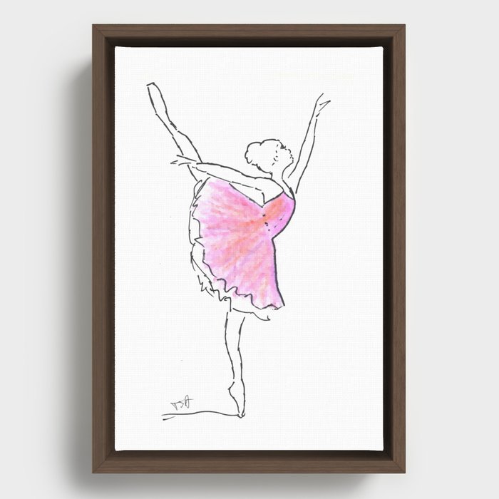 Moment Of Poise Framed Canvas