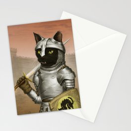 Fighter Cat Stationery Card