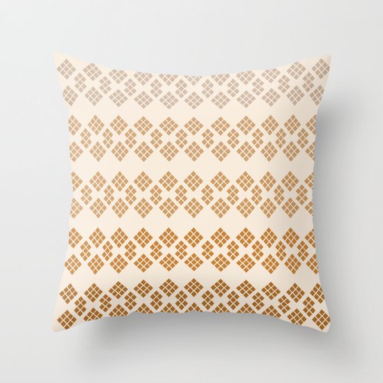 Gold Diamonds Throw Pillow