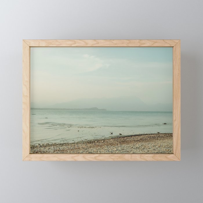 Garda Lake Blue View Framed Mini Art Print