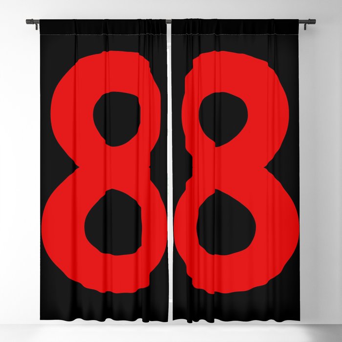 Number 8 (Red & Black) Blackout Curtain