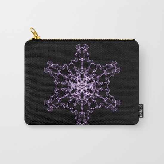 Purple Silk Snowflake Carry-All Pouch