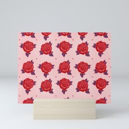 Red Rose Pop Art Mini Art Print