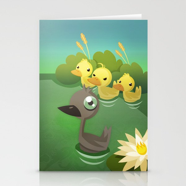 Ugly duck facing with other beautiful ducks Vector Image
