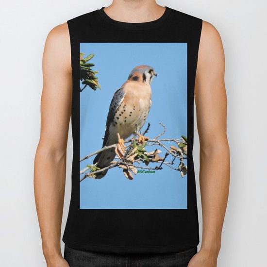 American Kestrel on Watch in La Verne Biker Tank