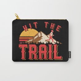 Vintage Gym Hit The Trail Running Marathon Gift Carry-All Pouch