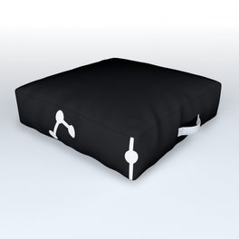 Scorpio (White & Black) Outdoor Floor Cushion