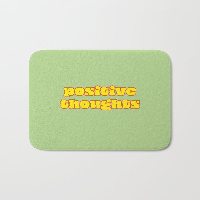 mental health positive thoughts quote bubble art typography Bath Mat