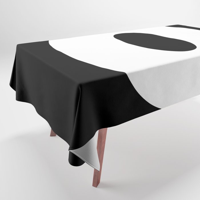 O (White & Black Letter) Tablecloth