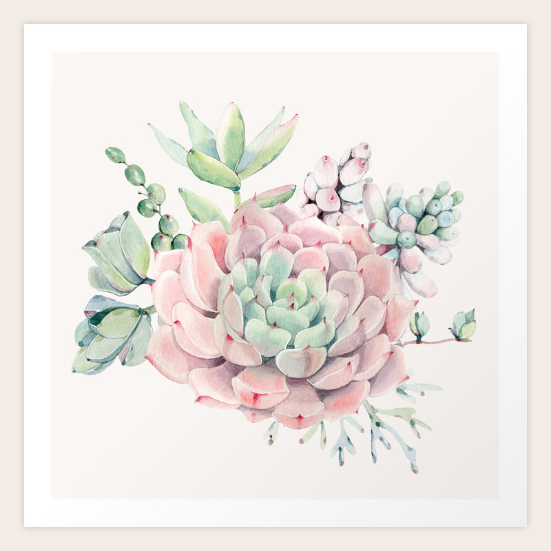 Perfect Pink Succulent Art Print By Nature Magick Society6