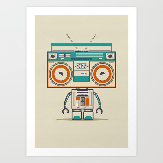Music robot Art Print