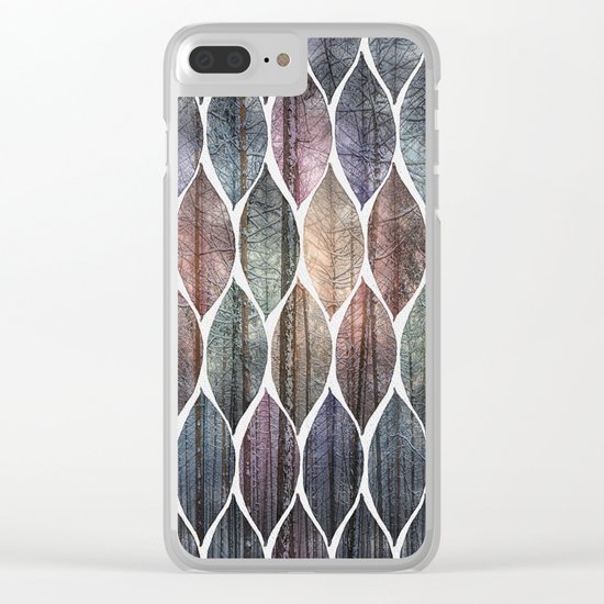 Metallic Leaf Pattern 2 Clear iPhone Case