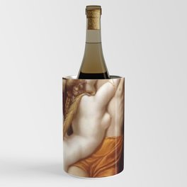 The Fisherman and the Mermaid nautical methological landscape painting by Frederic Leighton  Wine Chiller
