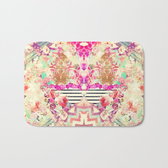 Flowers Mix Vintage Patchwork Bath Mat