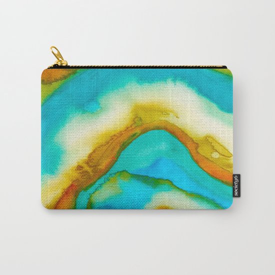 AGATE Inspired Watercolor Abstract 10 Carry-All Pouch