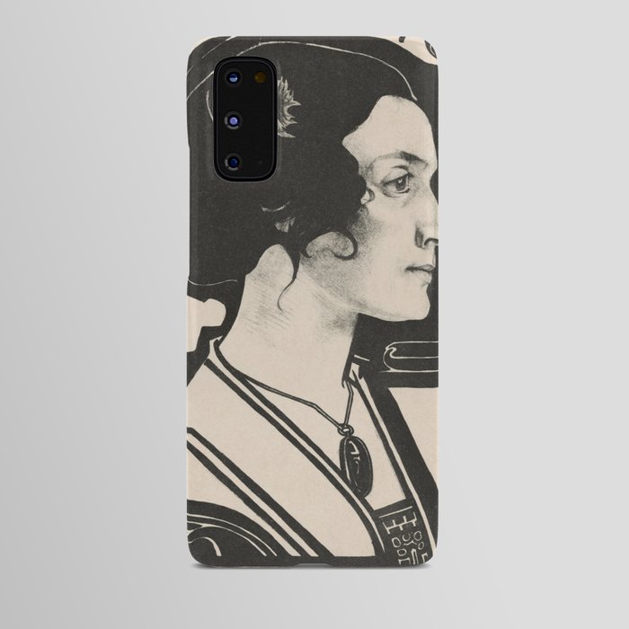 Sketch design for portrait in stained glass (1916) Android Case
