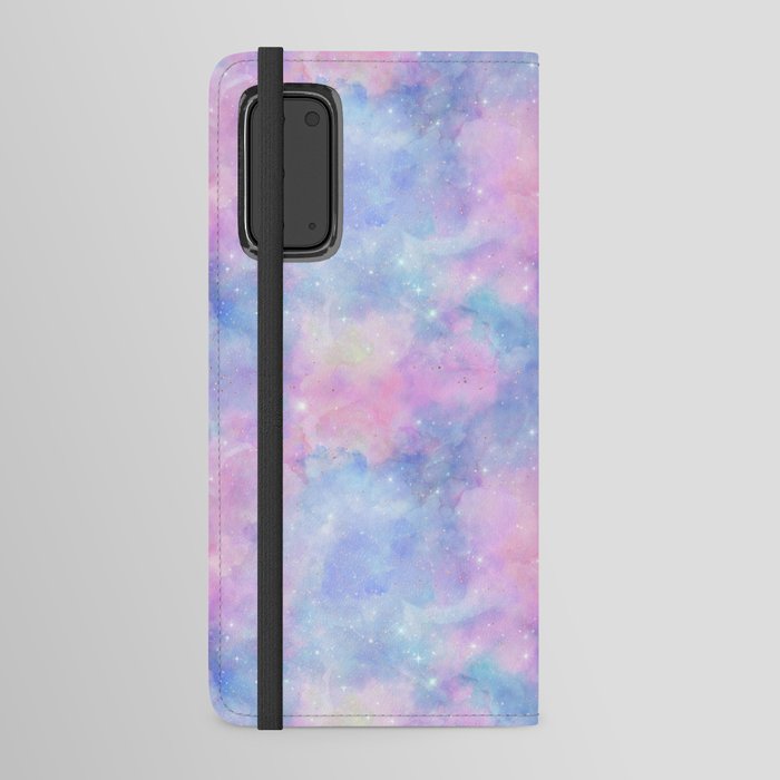 Pink Blue Universe Painting Android Wallet Case