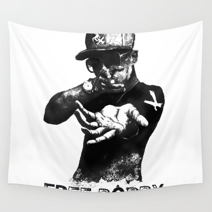Free Bobby Shmurda Lithograph Wall Tapestry by drewnelz | Society6