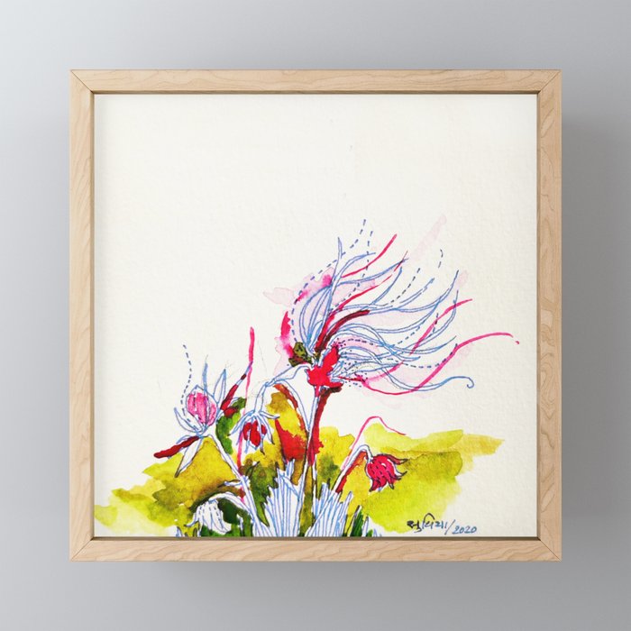 Floral Orchestra #12 [Old Man's Whiskers] Framed Mini Art Print