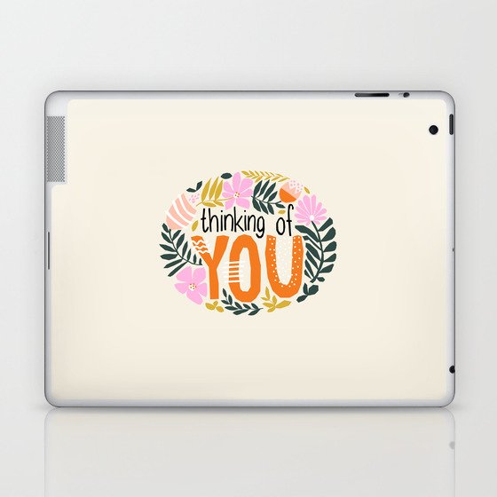 Thinking Of You Miss You Greetings Laptop & iPad Skin