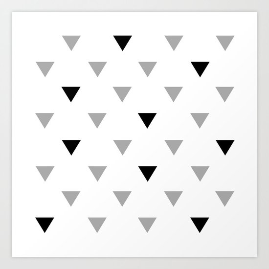 black triangles Art Print