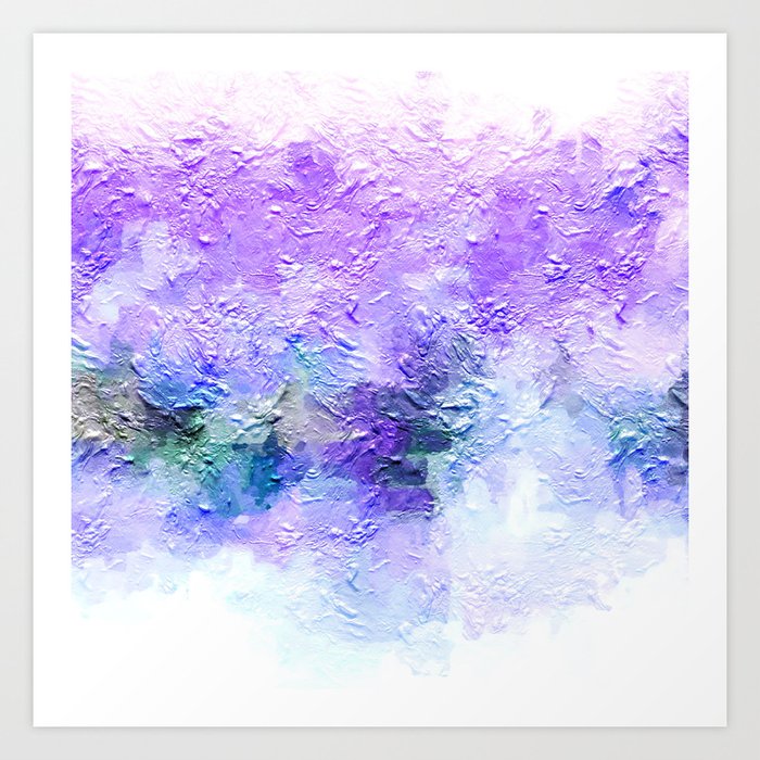 Lovely Lanvendar Pastel Textured Abstract Art Art Print By