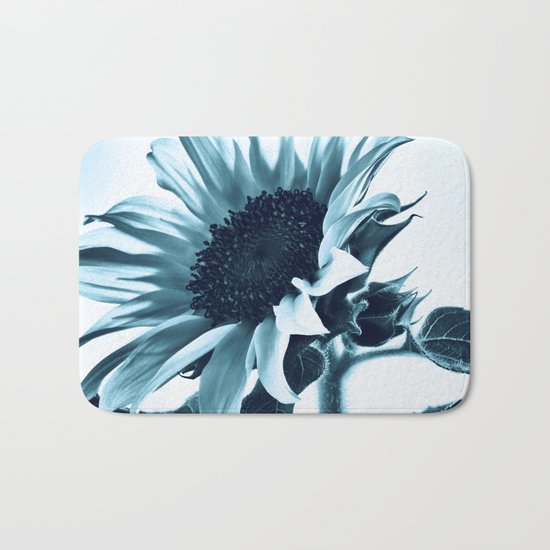 Blue Sunflower Bath Mat