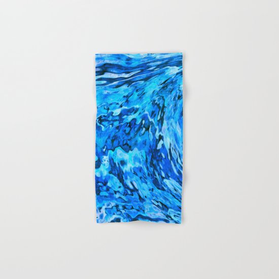 Blue wave abstract Hand & Bath Towel