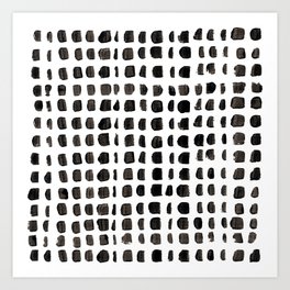 Painted Black Dots Art Print