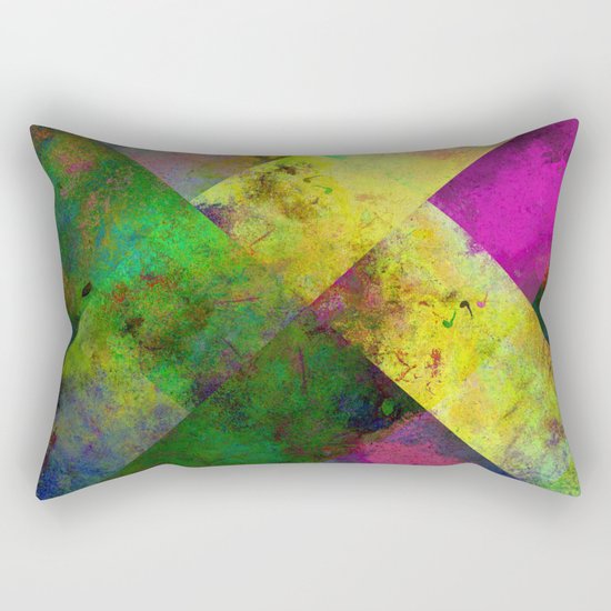 Dark Diamonds - Textured, patterned painting Rectangular Pillow