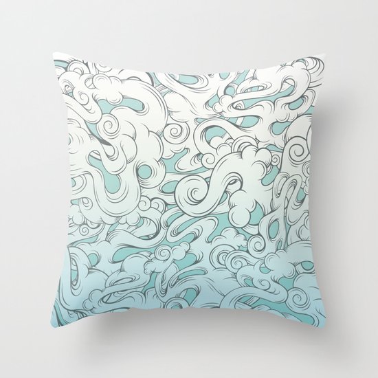 Entangled Clouds Throw Pillow