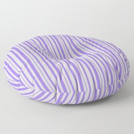 [ Thumbnail: Light Gray & Purple Colored Lines Pattern Floor Pillow ]