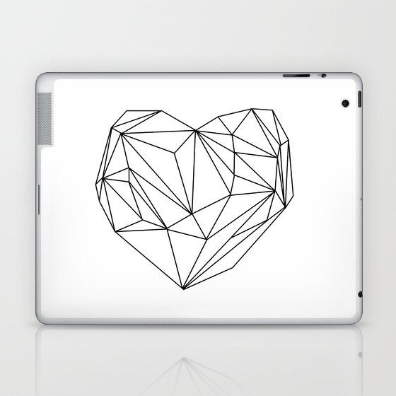 Heart Graphic (black on white) Laptop & iPad Skin