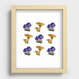 Mushroom Medley #1 - Purple and Yellow Recessed Framed Print