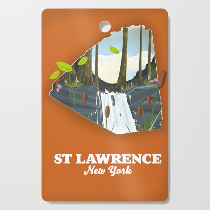 St Lawrence New York Travel poster Cutting Board