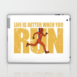 Life Is Better When You Run - Runner Girl Laptop Skin