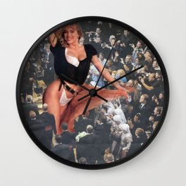 Fabulous Funeral Procession - Vintage Collage Wall Clock