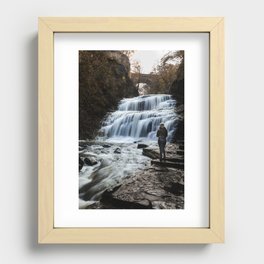 Ithaca, NY Waterfall Recessed Framed Print