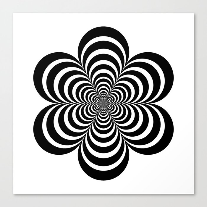 Flower optical illusion Canvas Print