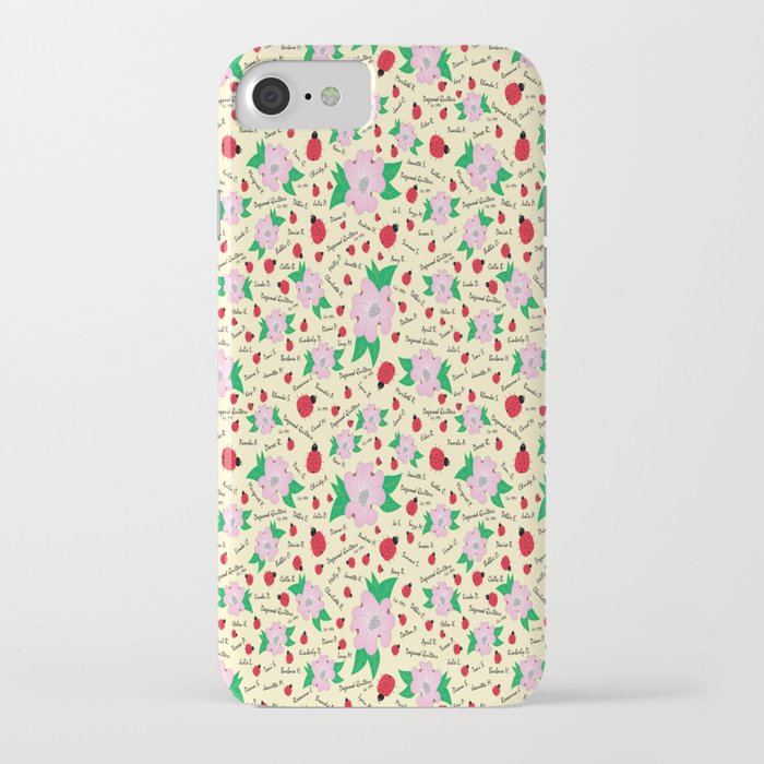Dreaming Ladybugs and Dogwood Flowers iPhone Case