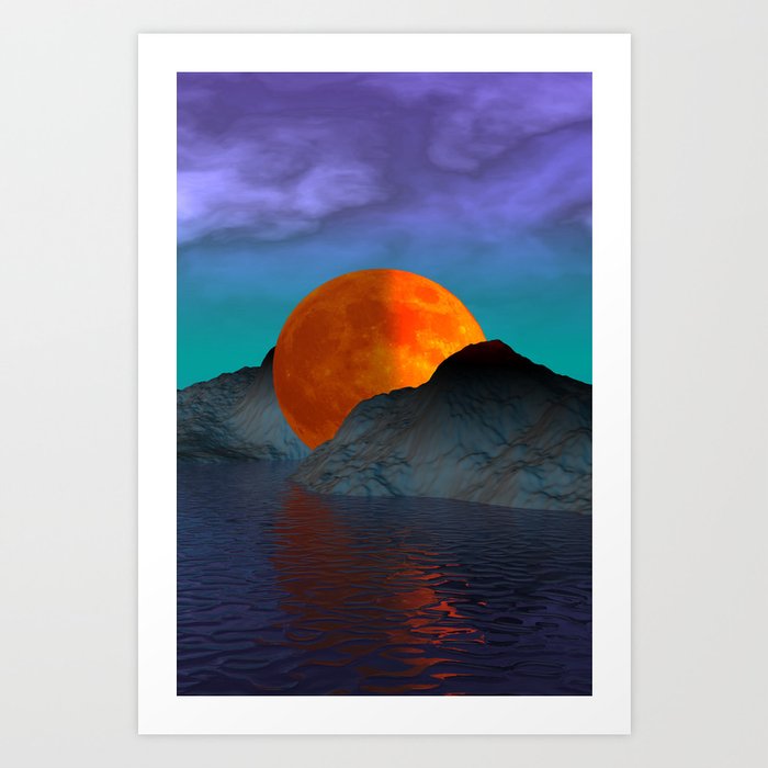 moon on earth -02- Art Print