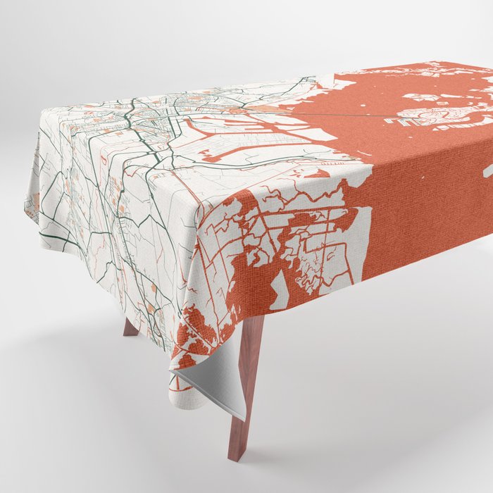 Venice City Map of Italy Bohemian Tablecloth by deMAP Studio
