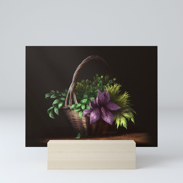 Herbal Basket Mini Art Print