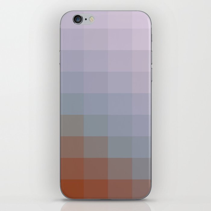 geometric pixel square pattern abstract background in brown iPhone Skin