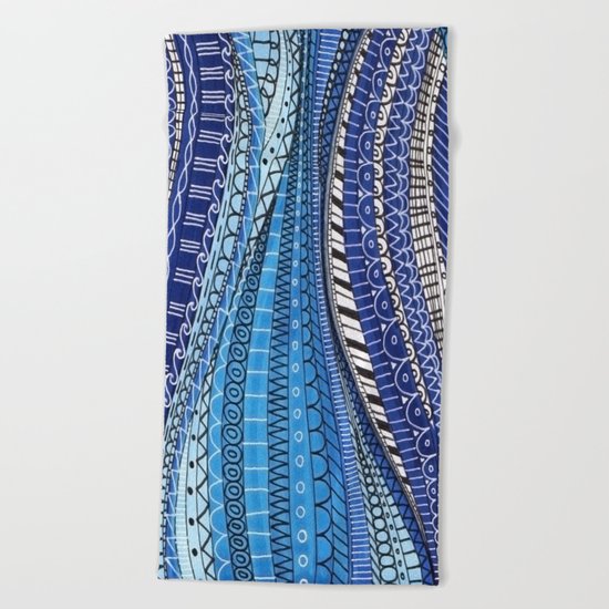 Blue Waves Beach Towel